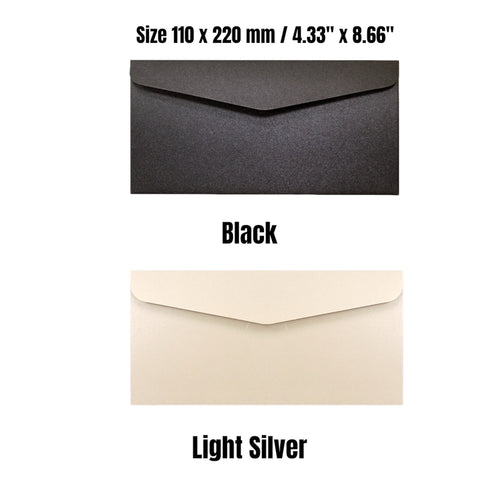 AIO 110x220mm DL Pearl Paper  250gsm Non-opaque Envelopes