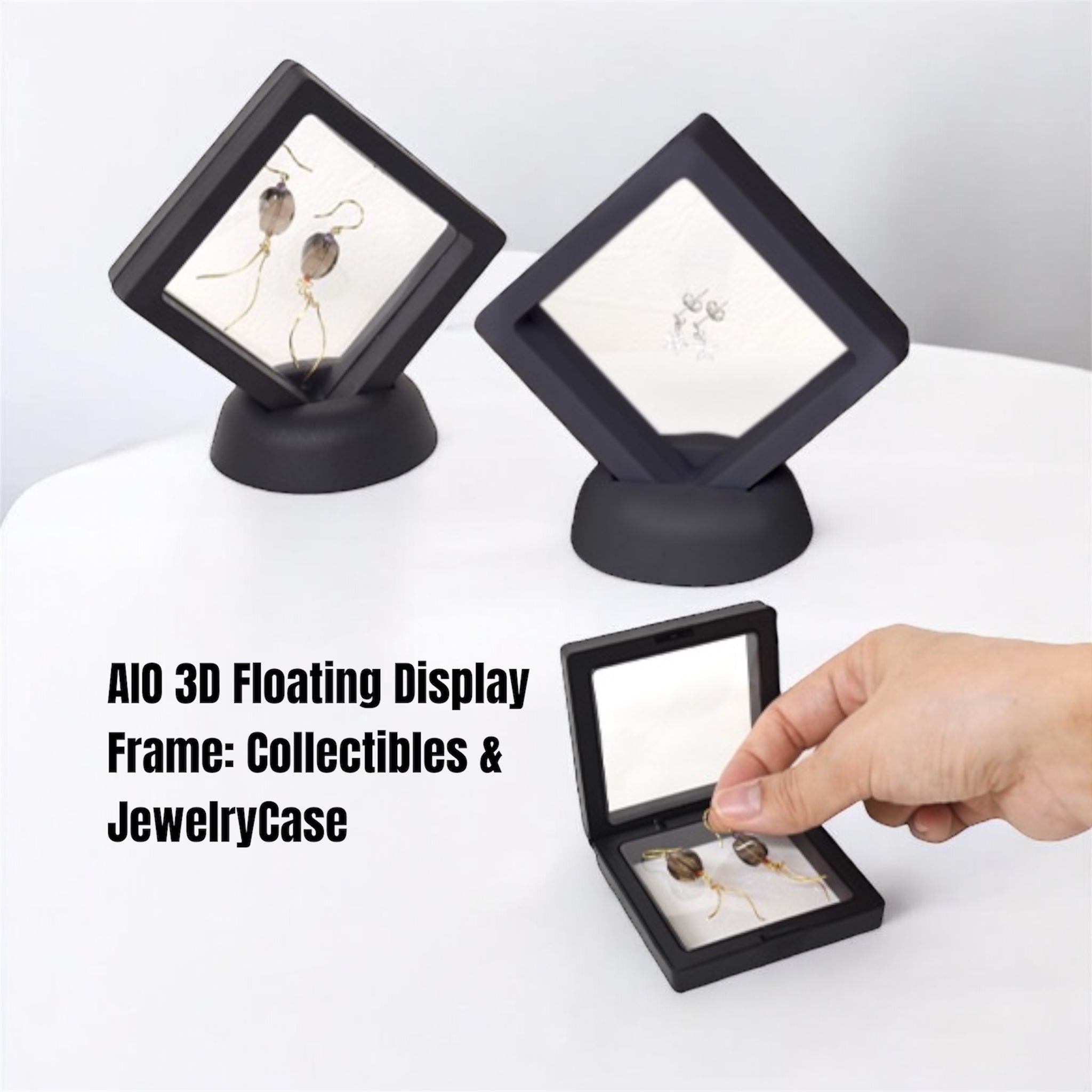 AIO 3D Floating Display Frame: Collectibles &
Jewelrycase