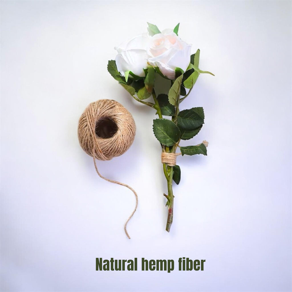 AlO 2mm/30m Two-Strand Bonded retro handmade DIY fine hemp rope thread for weaving original color..