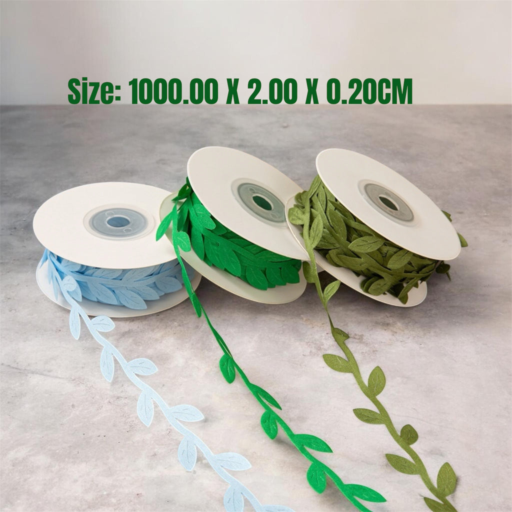 AIO Leaves Leaf Trim Ribbon Artificial Vines for DIY Trim for Wreath Making and Holiday Decorations Smooth Surface for Craft Projects