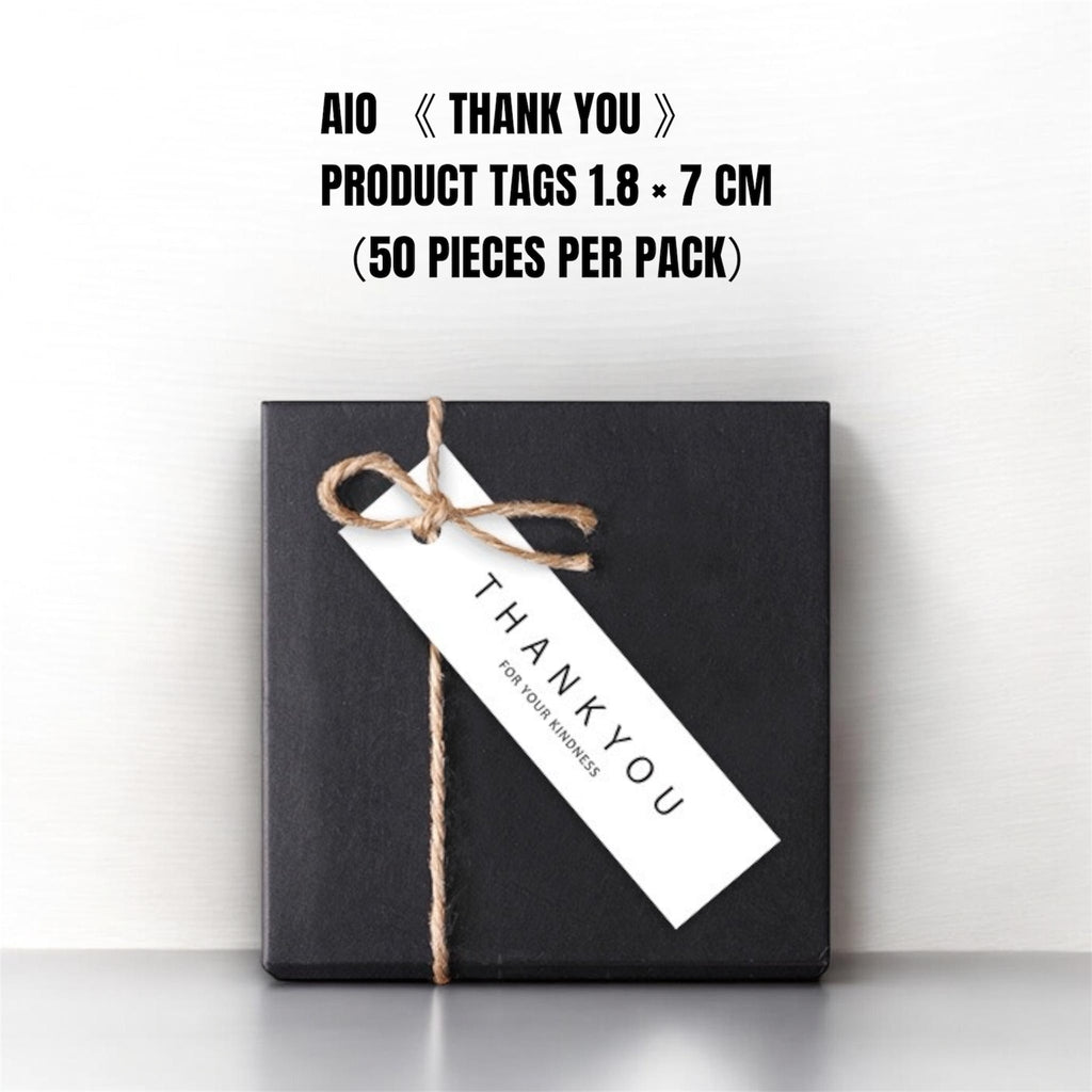 AIO « THANK YOU »
PRODUCT TAGS 1.8 * 7 CM
(50 PIECES PER PACK)
