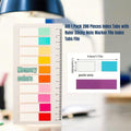 AIO 1 Pack 200 Pieces Index Tabs with Ruler Sticky Note Marker File Index Tabs File