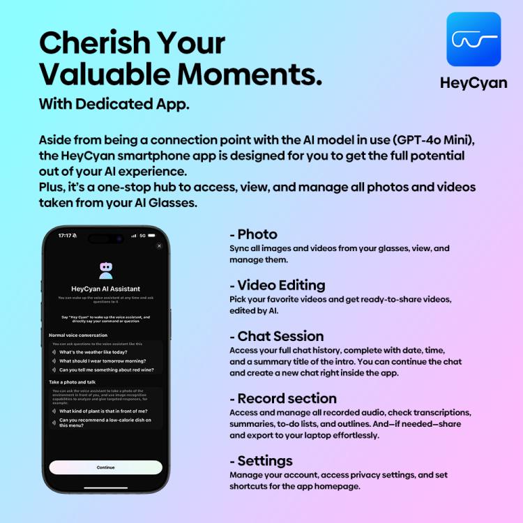 Zeblaze Eyewear AI Shooting Glasses Open-ear Audio AI Assistance(Sunglasses Lenses)