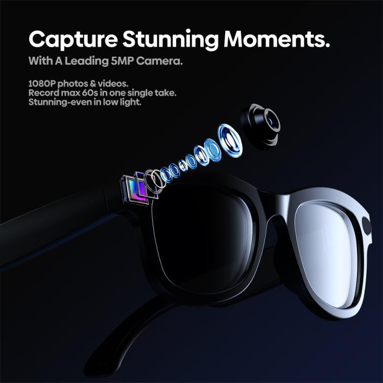 Zeblaze Eyewear AI Shooting Glasses Open-ear Audio AI Assistance(Sunglasses Lenses)