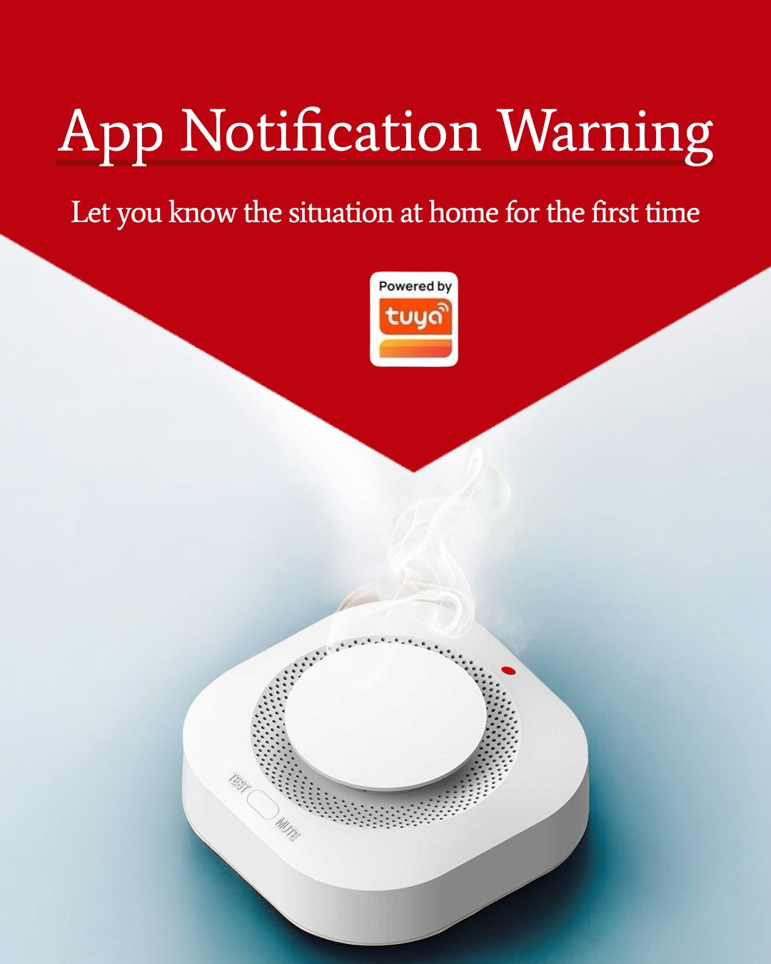 Tuya Wifi Smoke Detector Sensor Smart Home Security Protection Alarm