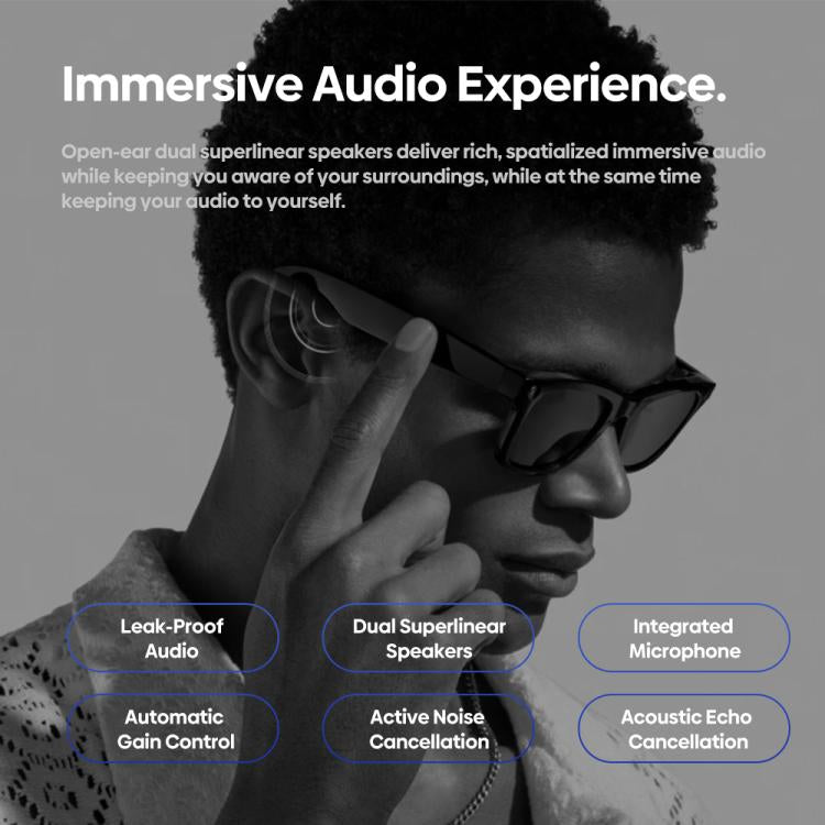 Zeblaze Eyewear AI Shooting Glasses Open-ear Audio AI Assistance(Sunglasses Lenses)